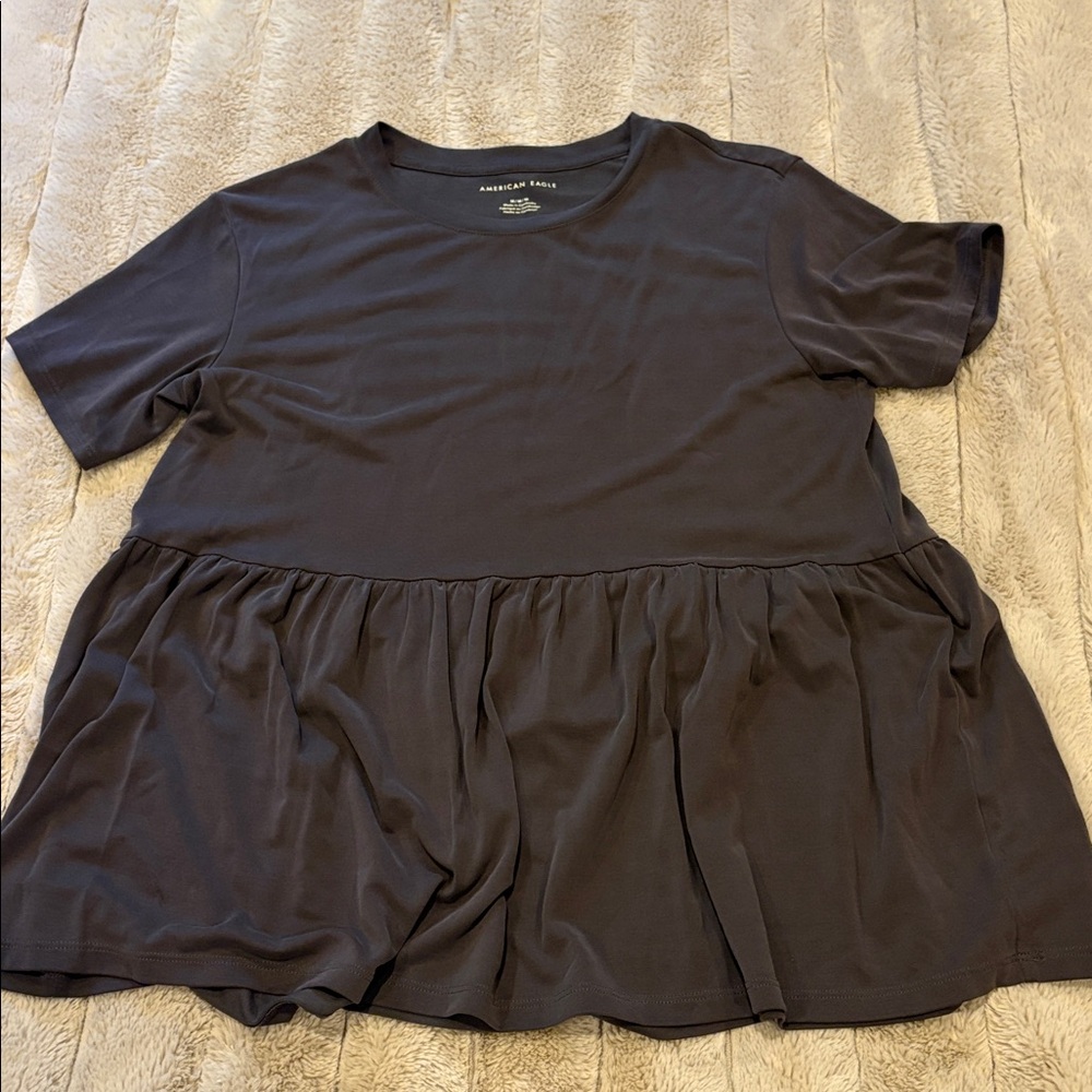 Universal Thread Charcoal Peplum Blouse
